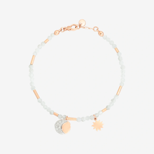  Bracelet M&s Or Rose, Adulaire & Diamants