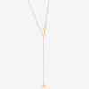 Rose Gold & Silver Star Lariat Necklace