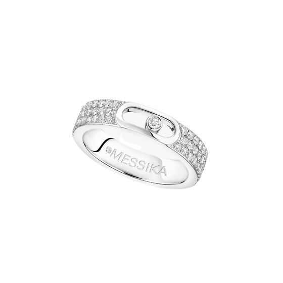 Move Joaillerie Pavé Wedding Ring White Gold Diamond Ring