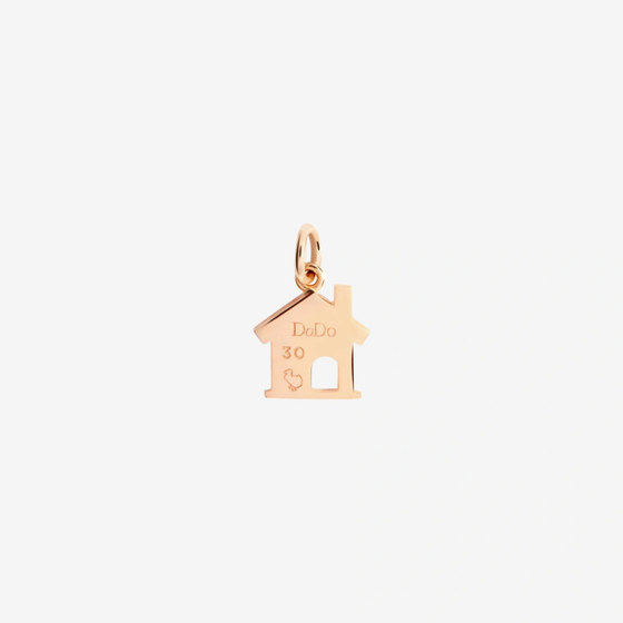 Rose Gold & White Diamond House Charm