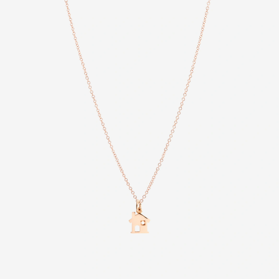 Rose Gold & White Diamond House Charm