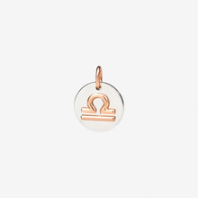  Silver & Rose Gold Libra Charm