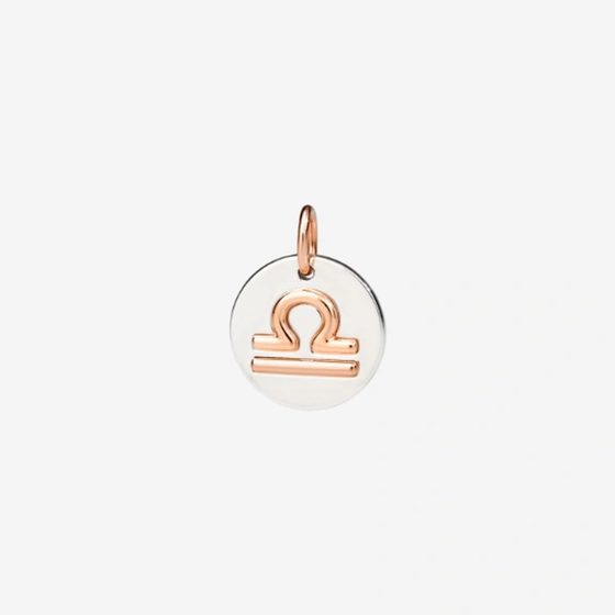 Silver & Rose Gold Libra Charm