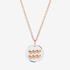 Silver & Rose Gold Aquarius Charm