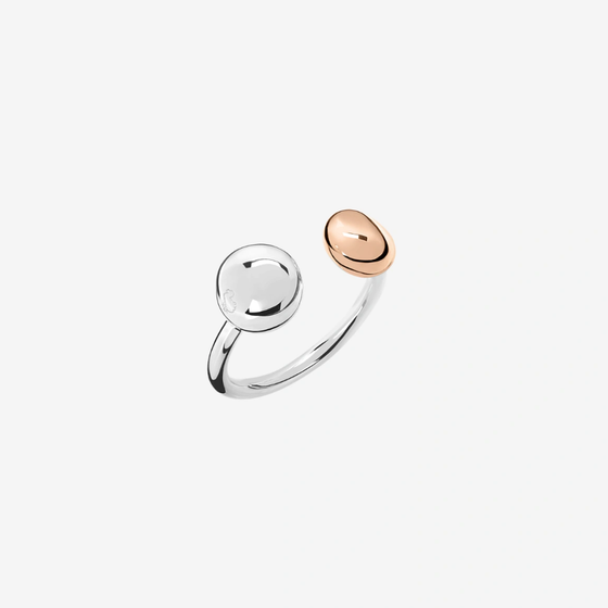 Silver & Rose Gold Pepita Ring