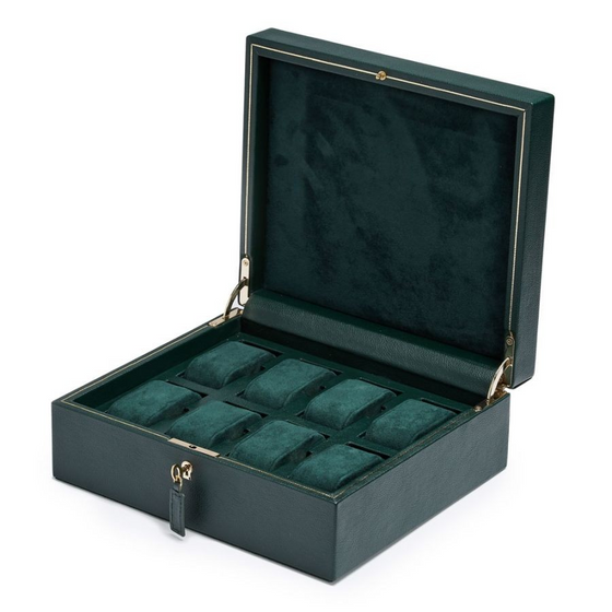 British Racing 8pc Watch Box ‐ Green