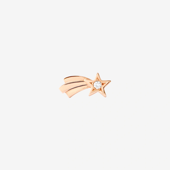 Rose Gold & Diamond Shooting Star Earring