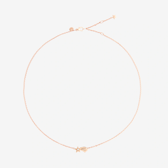 Rose Gold & Diamond Shooting Star Necklace