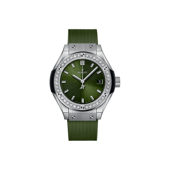 Classic Fusion Titanium Green Diamonds