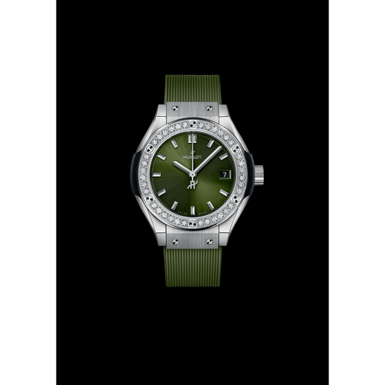 Classic Fusion Titanium Green Diamonds