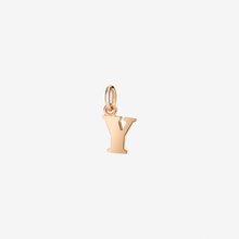  Rose Gold Letter Y Charm