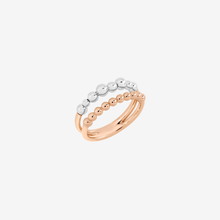  Rose Gold & Silver Bollicine Ring