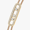 Bracelet Diamant Or Jaune Cordon Messika CARE(S) Beige Pavé