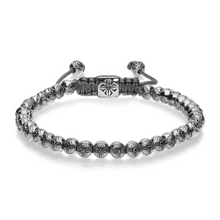  4MM BLACKENED WHITE GOLD BRACELET