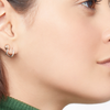 Rose Gold & Silver Pepita Earring