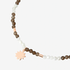 Rose Gold, Quartz & Adularia Moon & Sun Necklace