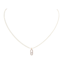  Collier Diamant Or Rose Cordon Messika CARE(S) Crème Pavé