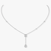 My Twin Tie 0.10ct x2 White Gold Diamond Necklace