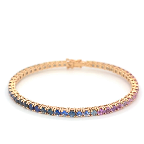 Rainbow Rigid Tennis Bracelet