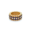 YELLOW GOLD, SAPPHIRES & DIAMONDS RING