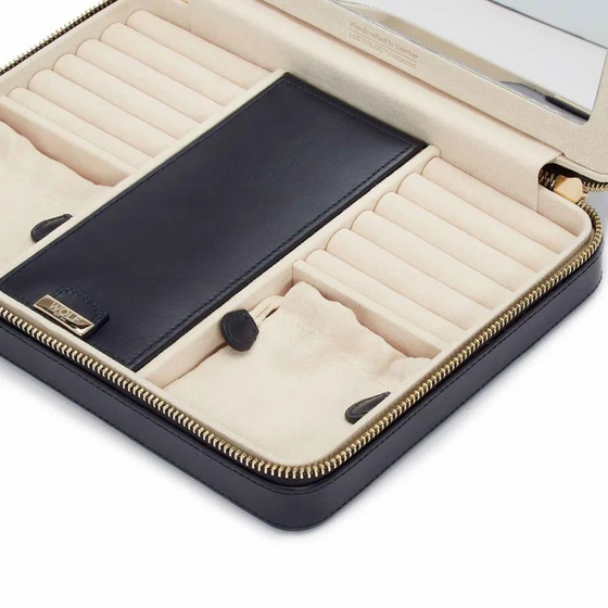 Maria Large Zip Case - Navy