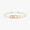 Pink Gold Diamond Bracelet Messika CARE(S) Cream Cord Bracelet