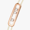 Pink Gold Diamond Bracelet Messika CARE(S) Cream Cord Bracelet
