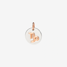  Silver & Rose Gold Capricorn Charm