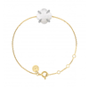 Bracelet Victoria Lys Nacre Blanche Et Diamants Or Jaune