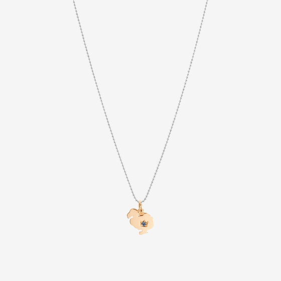 Rose Gold & Sapphire Dodo Charm