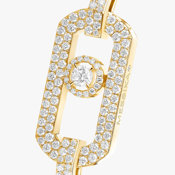 So Move 2 Finger Diamond Pavé Ring Yellow Gold Diamond Ring