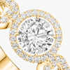 Yellow Gold Diamond Ring Move Link Solitaire 0.50ct