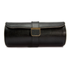 Palermo Double Watch Roll with Jewelry Pouch - Black Anthracite