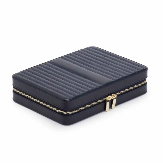 Maria Large Zip Case - Navy