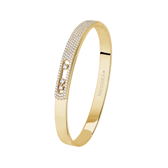 Bracelet Diamant Or Jaune Bangle Move Noa MM Pavé Grandes Tailles