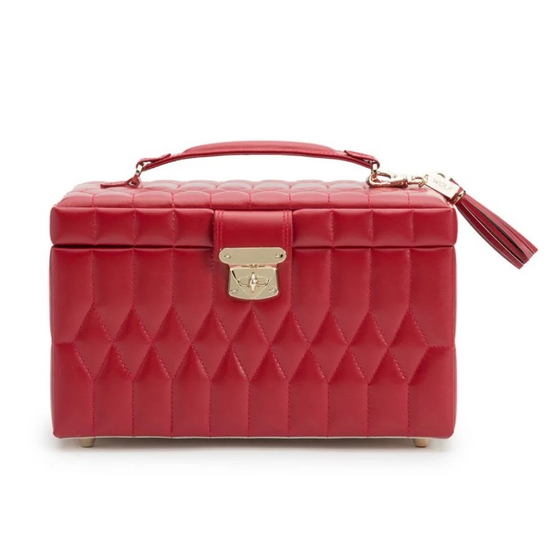 Caroline Medium Jewelry Case ‐ Red