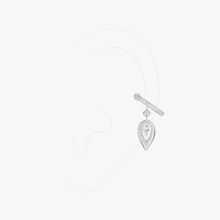  Clip Fiery 0,10ct Boucles d'oreilles Diamant Or Blanc