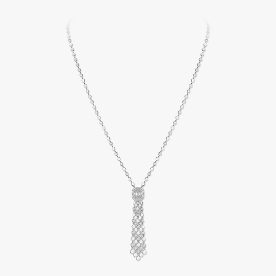 Pompon D-Vibes Collier Diamant Or Blanc