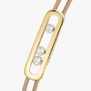 Yellow Gold Diamond Bracelet Messika CARE(S) Beige Cord Bracelet