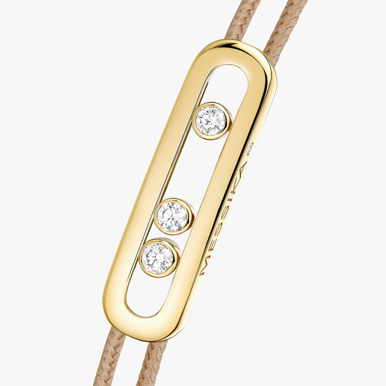 Bracelet Diamant Or Jaune Cordon Messika CARE(S) Beige