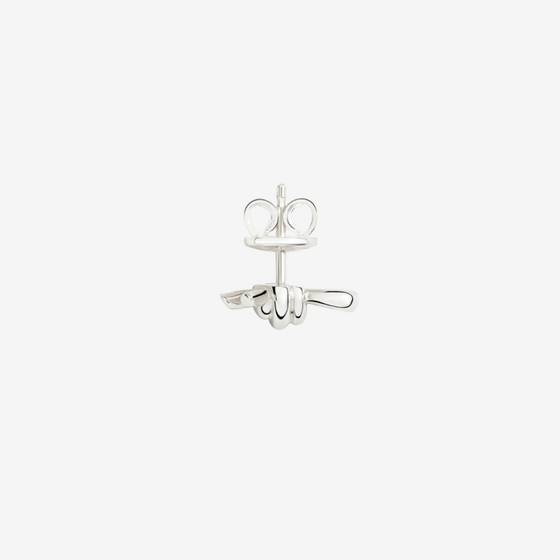 Silver Nodo Stud Earring