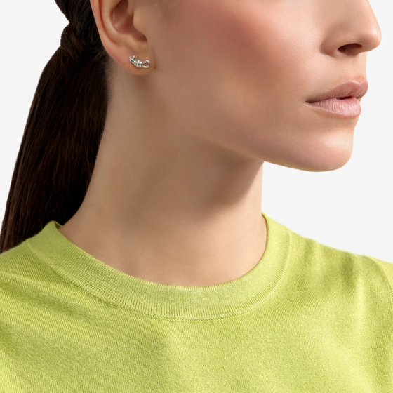 Silver Nodo Stud Earring