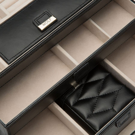 Caroline Medium Jewelry Case ‐ Black