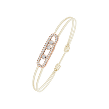  Pink Gold Diamond Bracelet Messika CARE(S) Cream Cord Pavé Bracelet