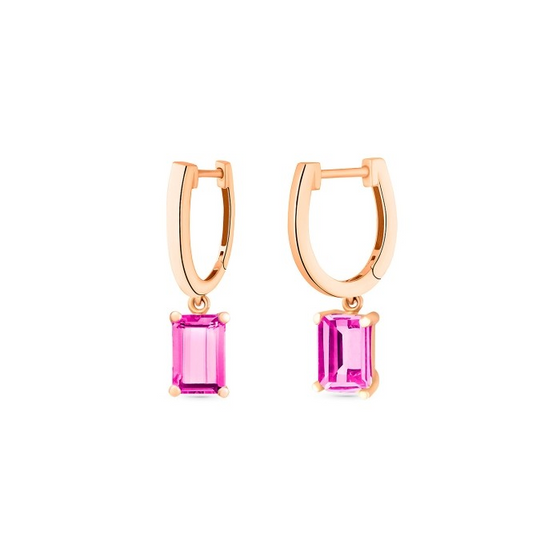 Boucles d'Oreilles Mini Cocktail Topaze Rose