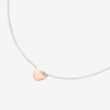 Rose Gold & Silver Heart Necklace