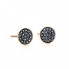 Clous d'Oreilles Sequin Diamants Noirs