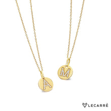  Yellow Gold & Diamonds Letter Necklace