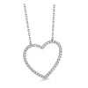 White Gold & Diamonds Heart Necklace